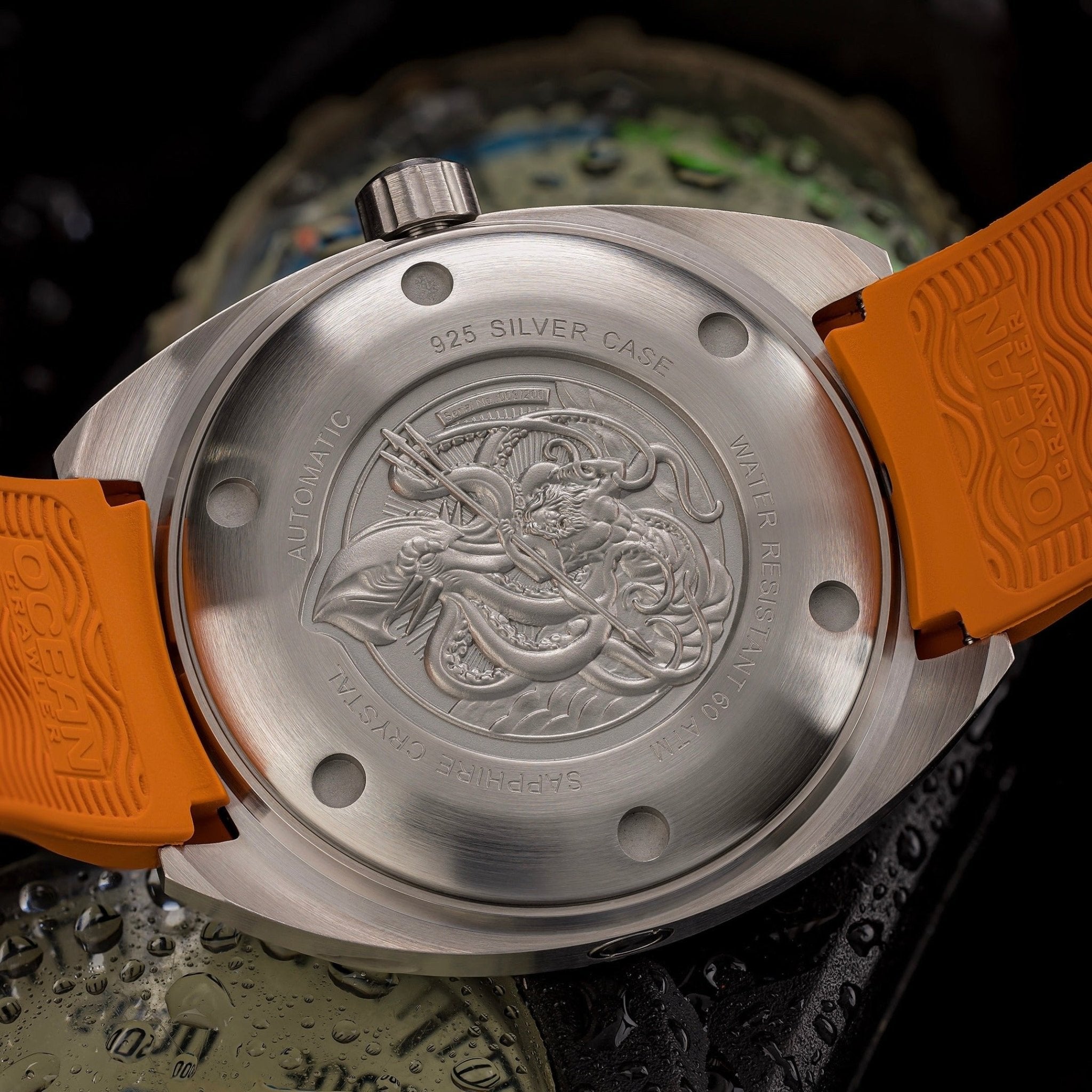 Ocean Crawler Core Diver - Solid 925 Silver Case - Prototype - Black thumbnail 3