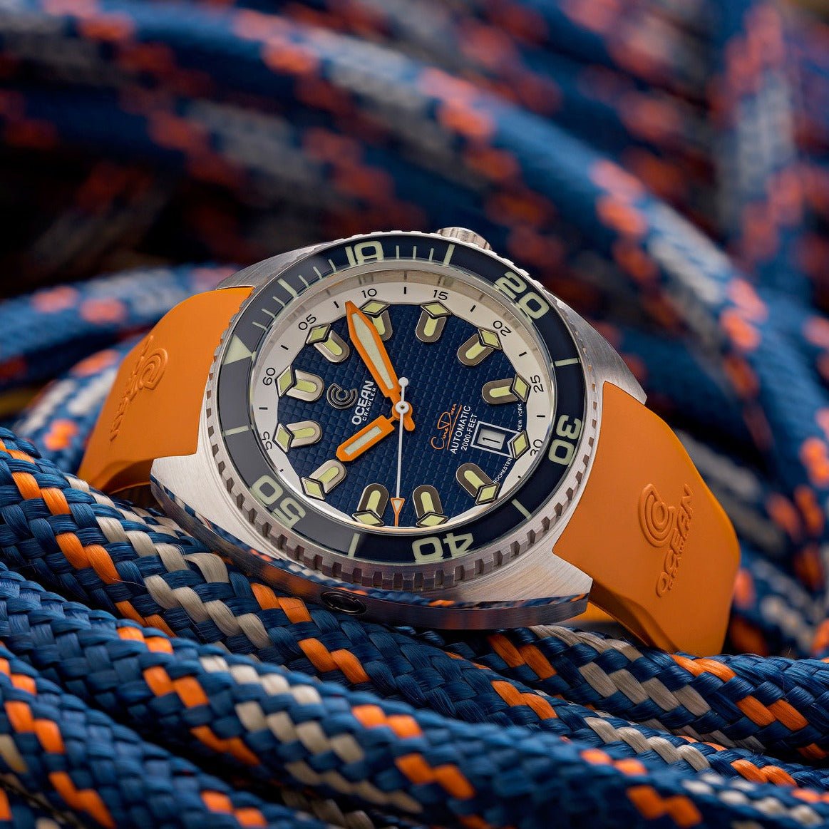 Ocean Crawler Core Diver - Solid 925 Silver Case - Prototype - Blue thumbnail 3