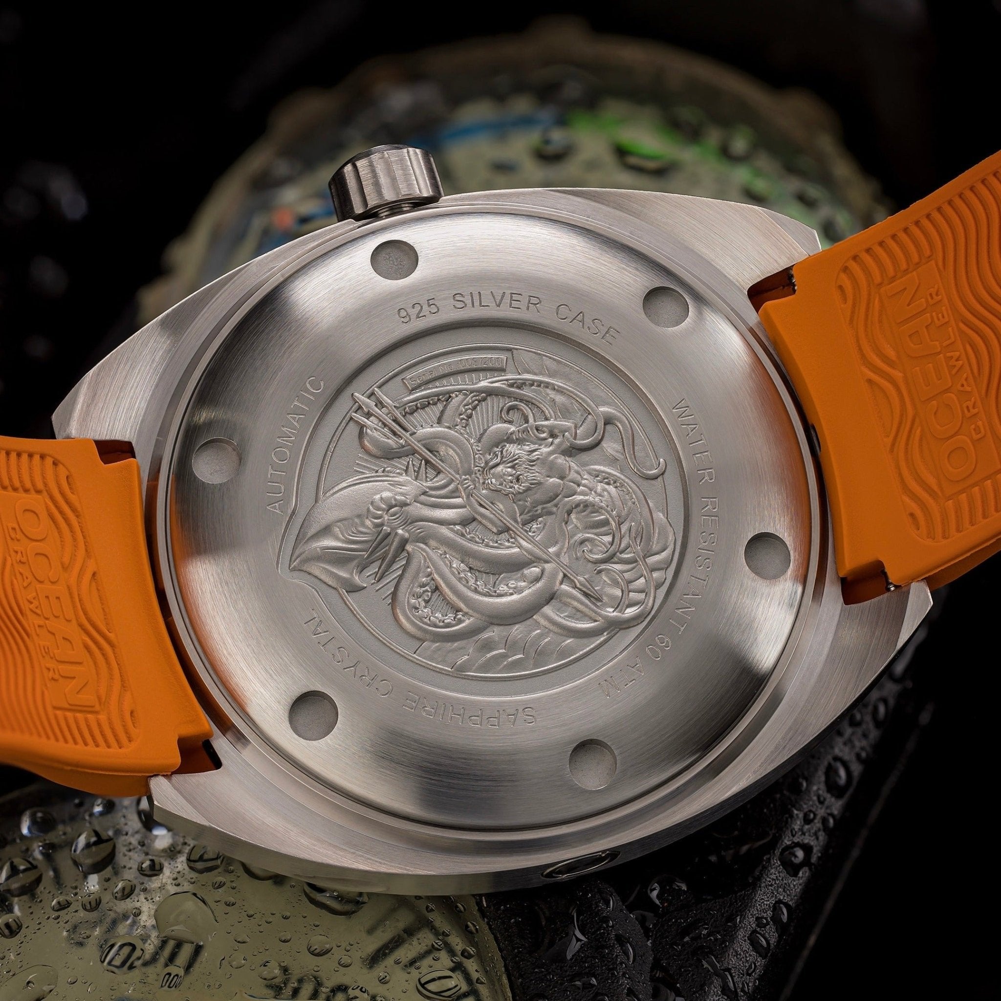 Ocean Crawler Core Diver - Solid 925 Silver Case - Prototype - Blue thumbnail 4