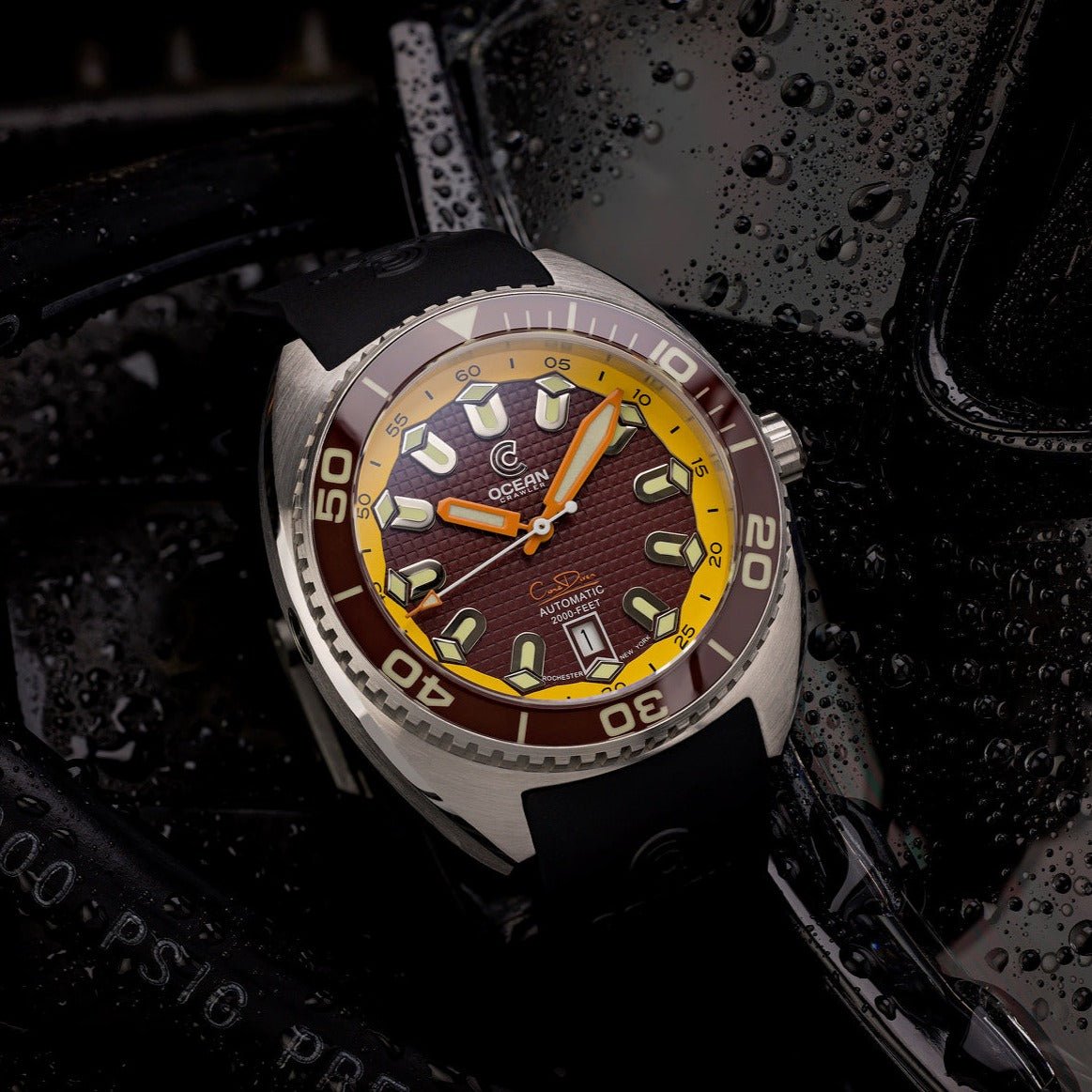 Ocean Crawler Core Diver - Solid 925 Silver Case - Prototype - Brown thumbnail 2