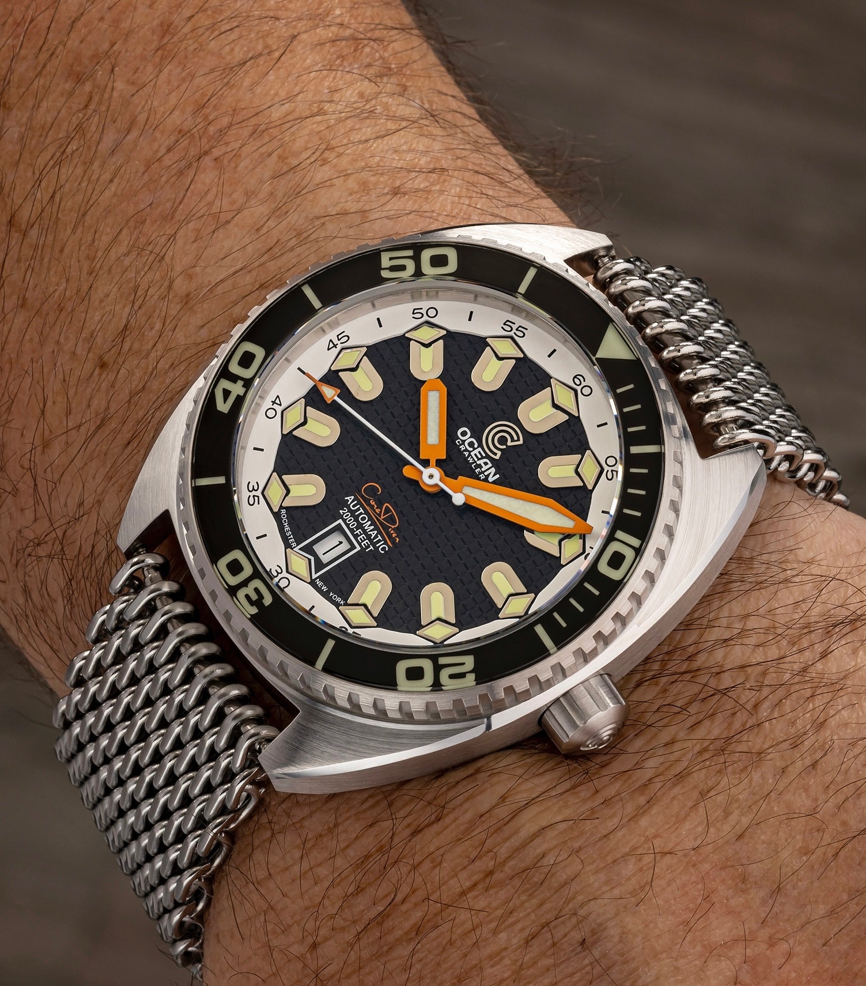 Ocean Crawler Core Diver - Tapisserie dial - Black thumbnail 4