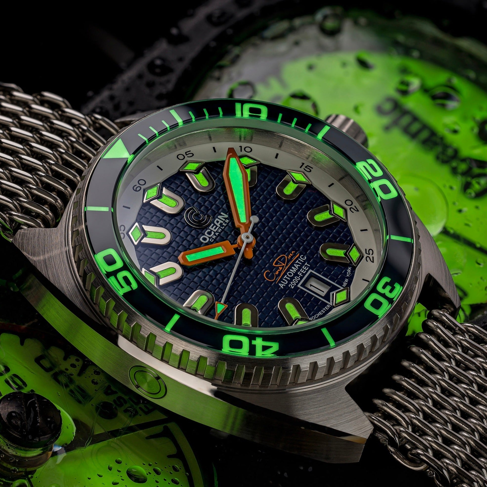 Ocean Crawler Core Diver - Tapisserie dial - Blue thumbnail 3