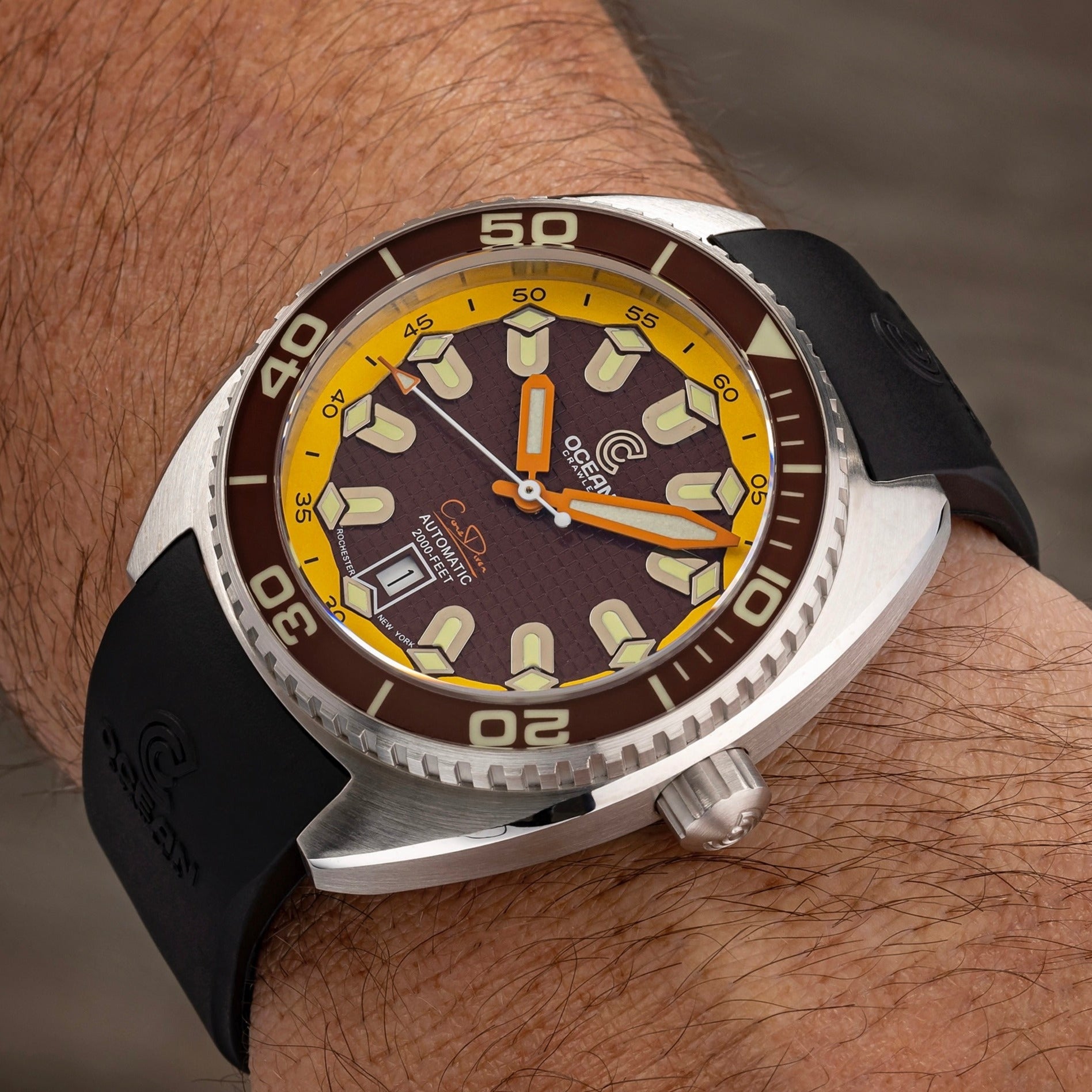 Ocean Crawler Core Diver - Tapisserie dial - Markhamian/Yellow thumbnail 5