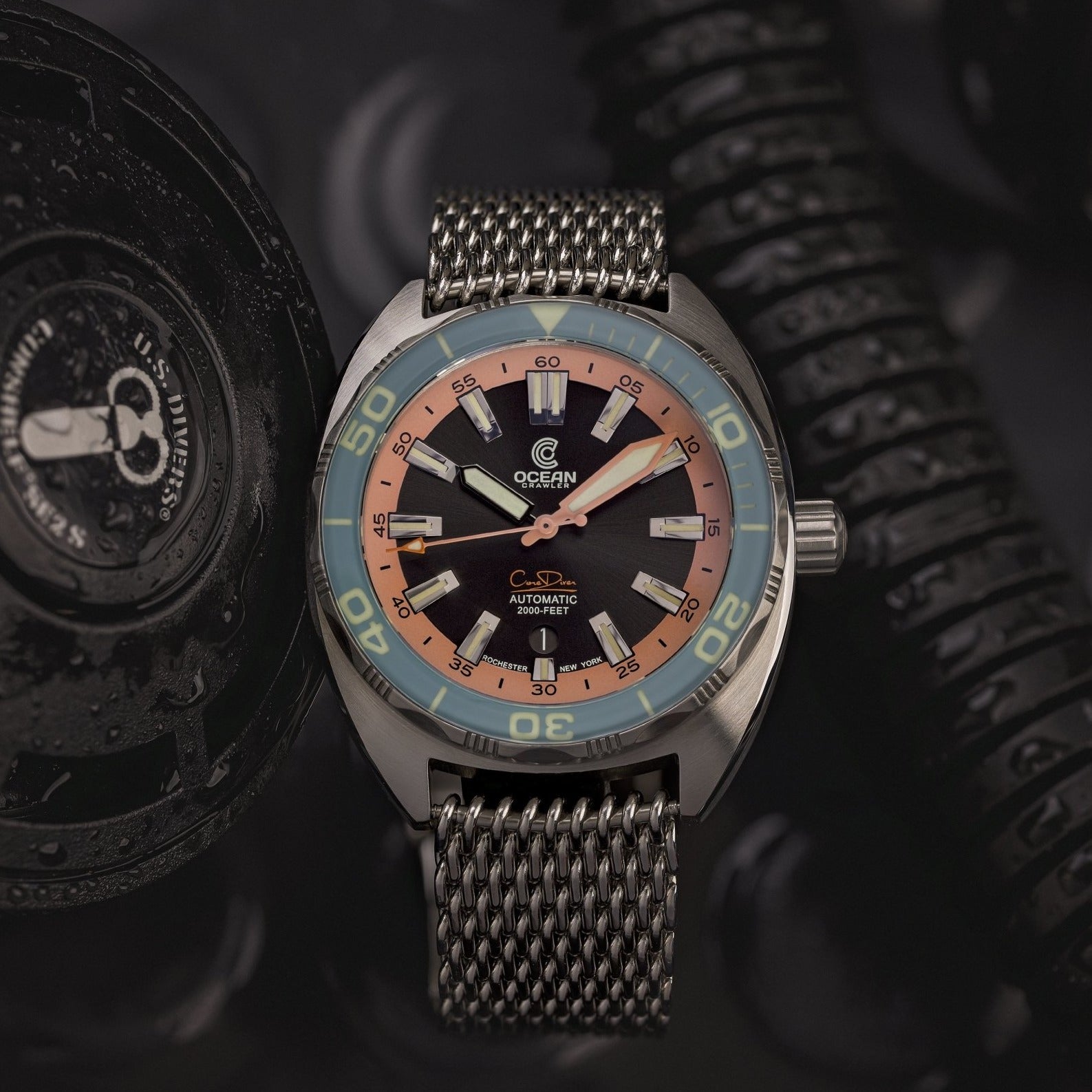 Ocean Crawler Core Diver V3 - Aqua/Salmon thumbnail 5