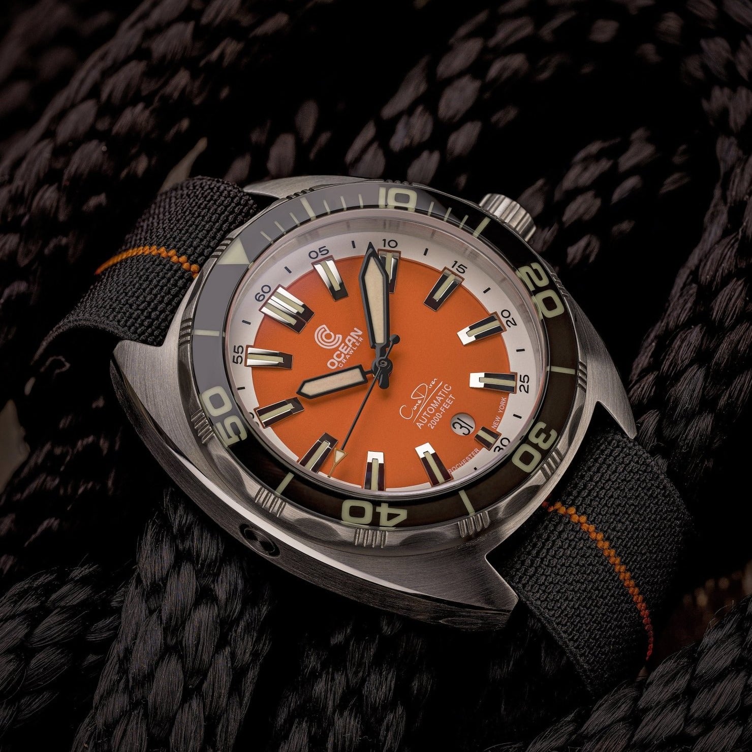 Ocean Crawler Core Diver V3 - Orange Dial thumbnail 2