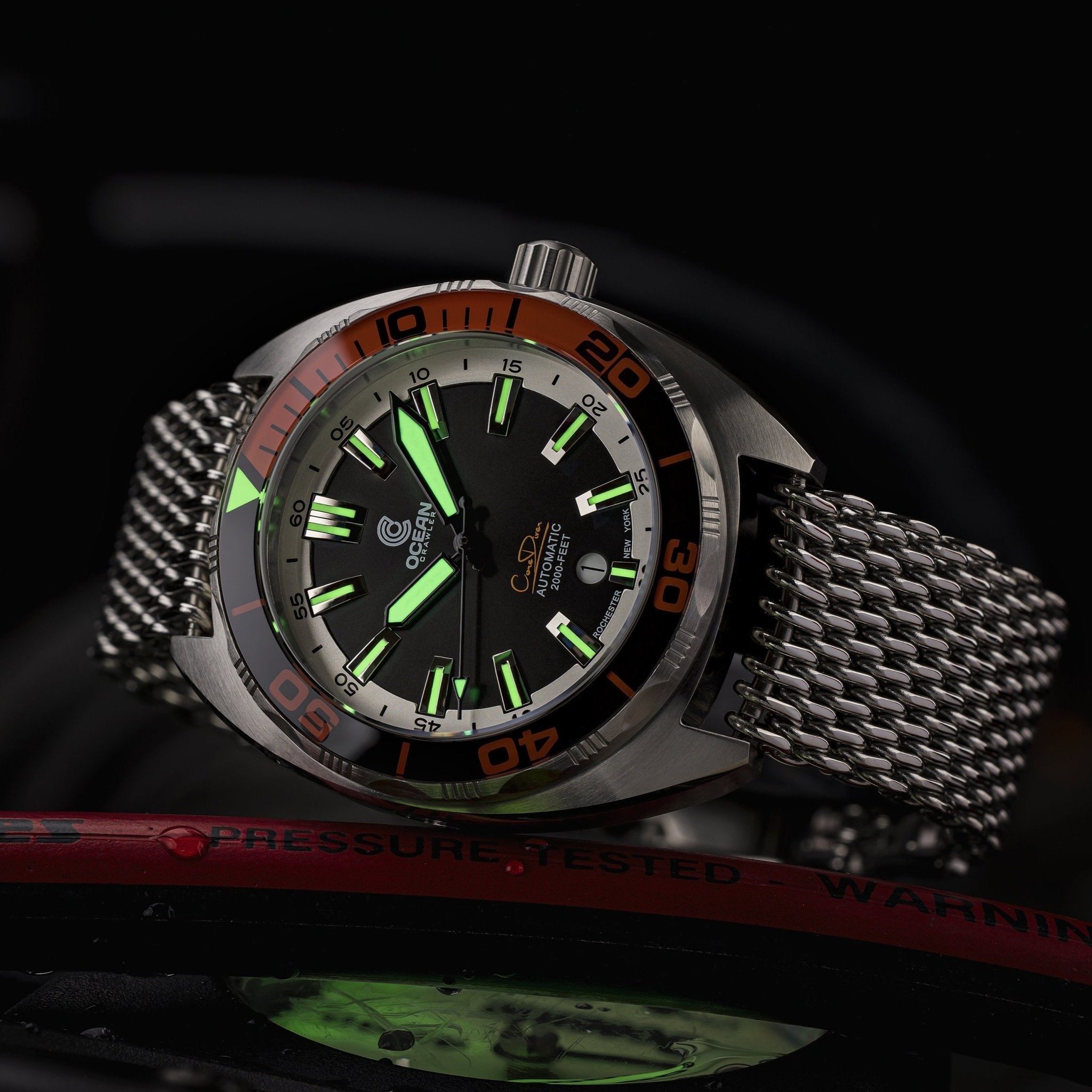 Ocean Crawler Core Diver V3 - Red Bezel thumbnail 2