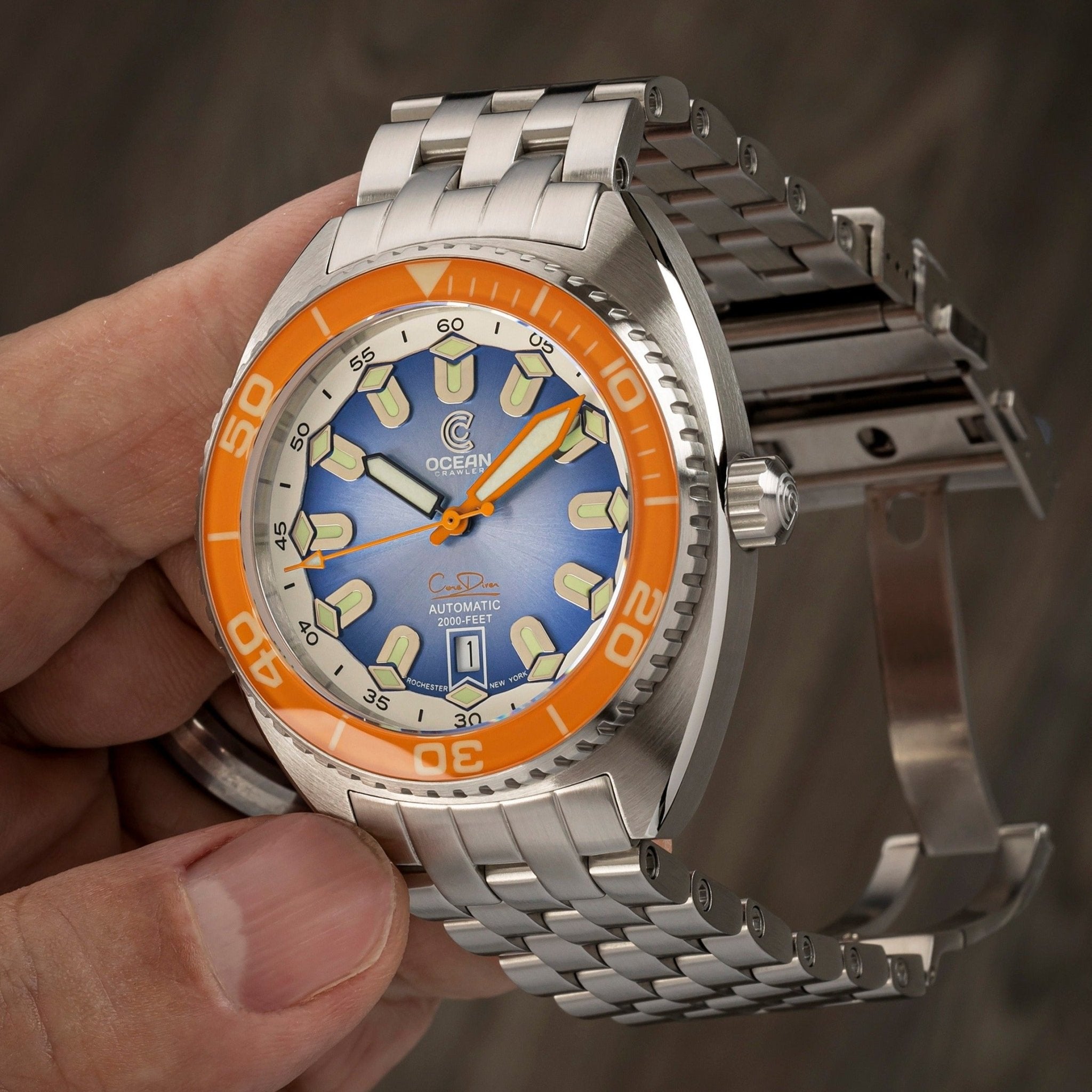 Ocean Crawler Core Diver V4 - Orange Bezel thumbnail 3