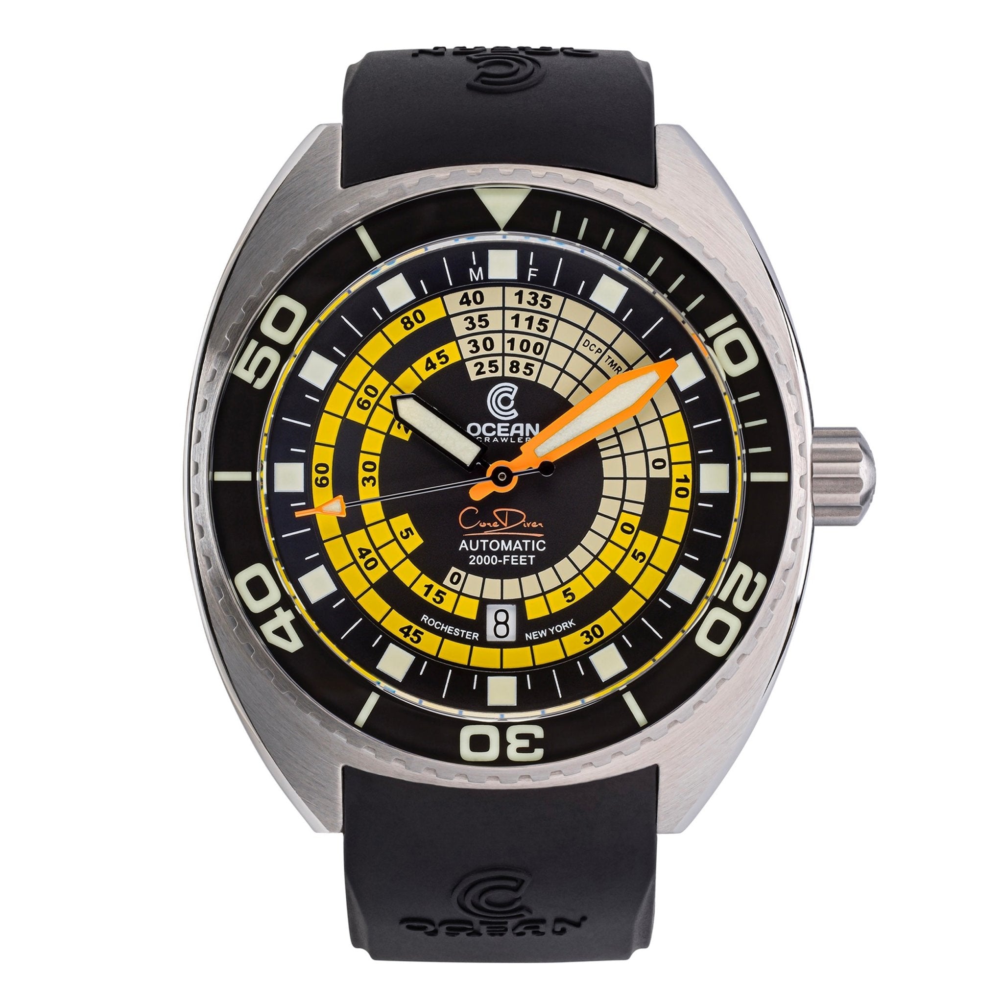 Ocean Crawler Decompression Timer - Yellow - 2 Rubber Straps! - Core Diver thumbnail 4