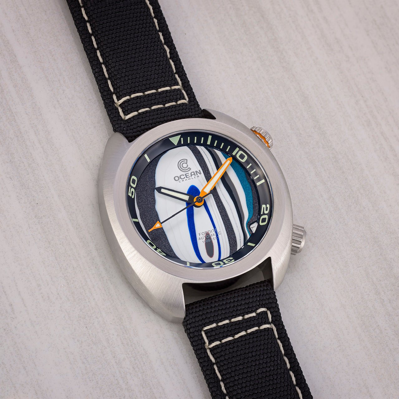Ocean Crawler Great Lakes Diver - Fordite - Unique piece - Azure Asphalt Sprinter thumbnail 2