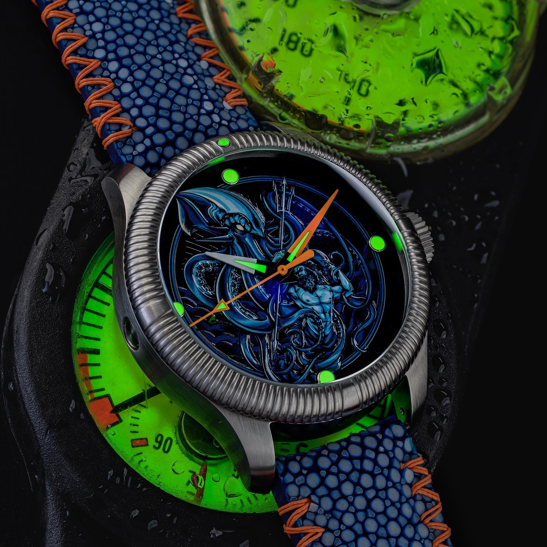 Ocean Crawler Kraken Vs Neptune - Ceramic-Enamel Dial - LE thumbnail 4