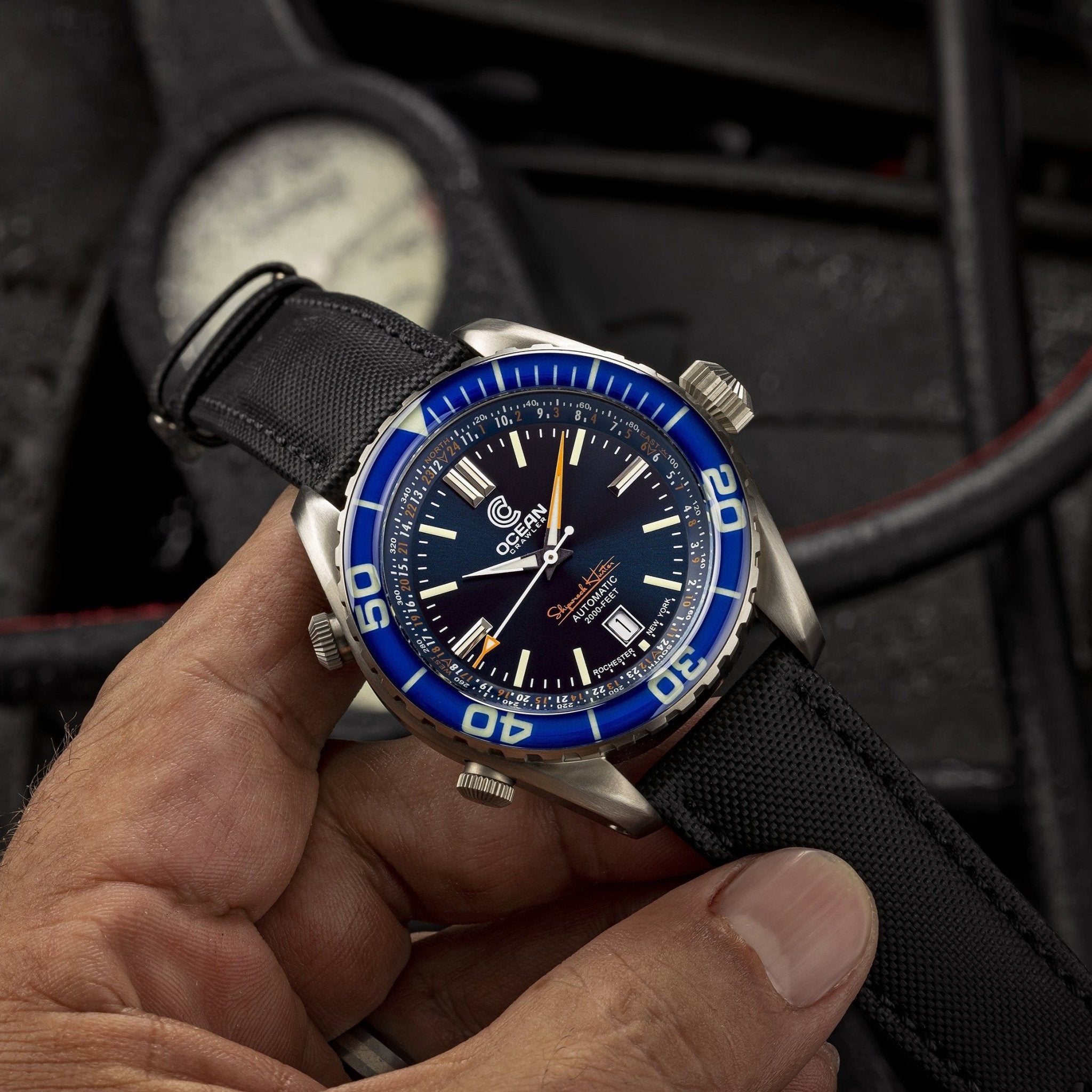 Ocean Crawler Ocean Navigator 45 - Blue Bezel thumbnail 2