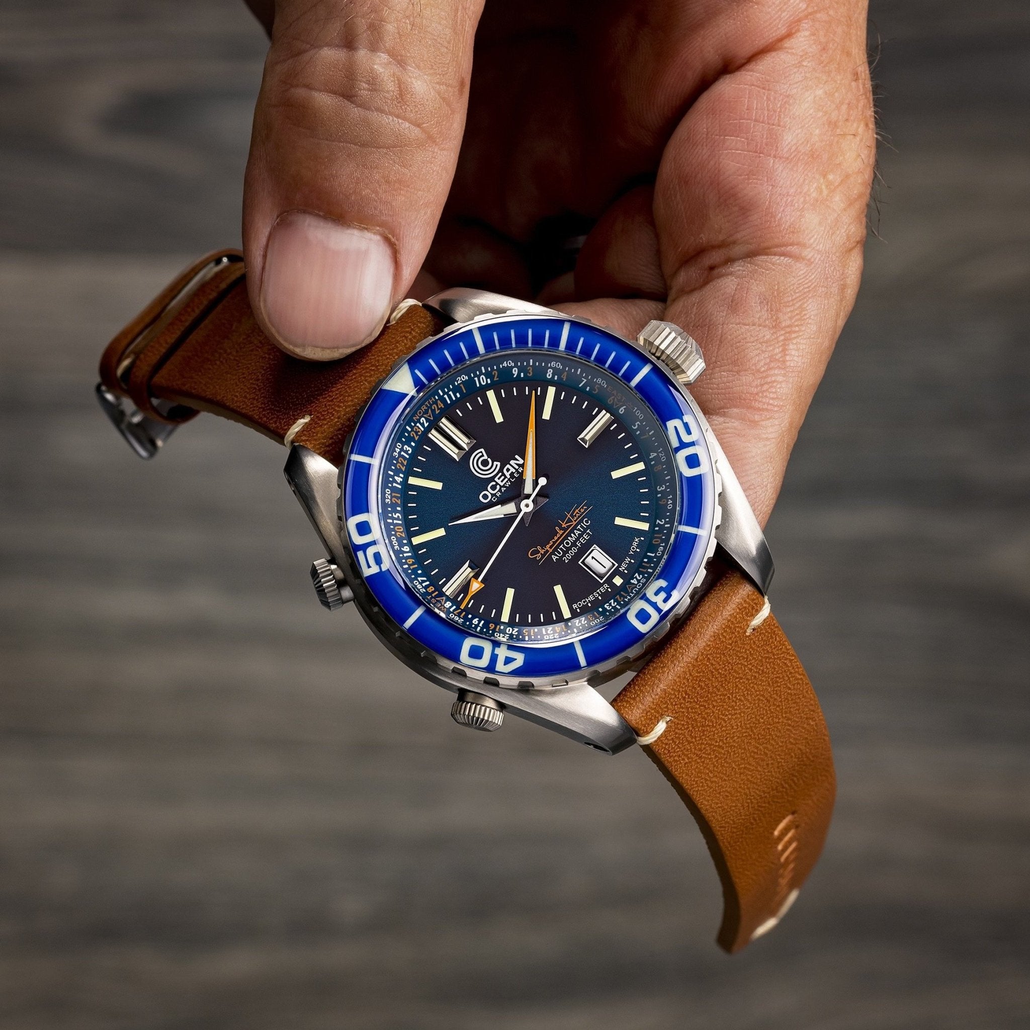 Ocean Crawler Ocean Navigator 45 - Blue Bezel thumbnail 5