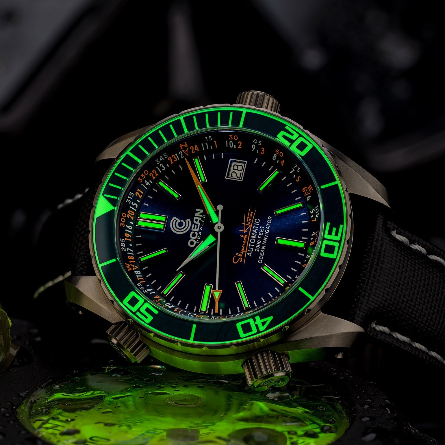 Ocean Navigator Blue V3 – Limited Edition Titanium Automatic Dive Watch thumbnail 4