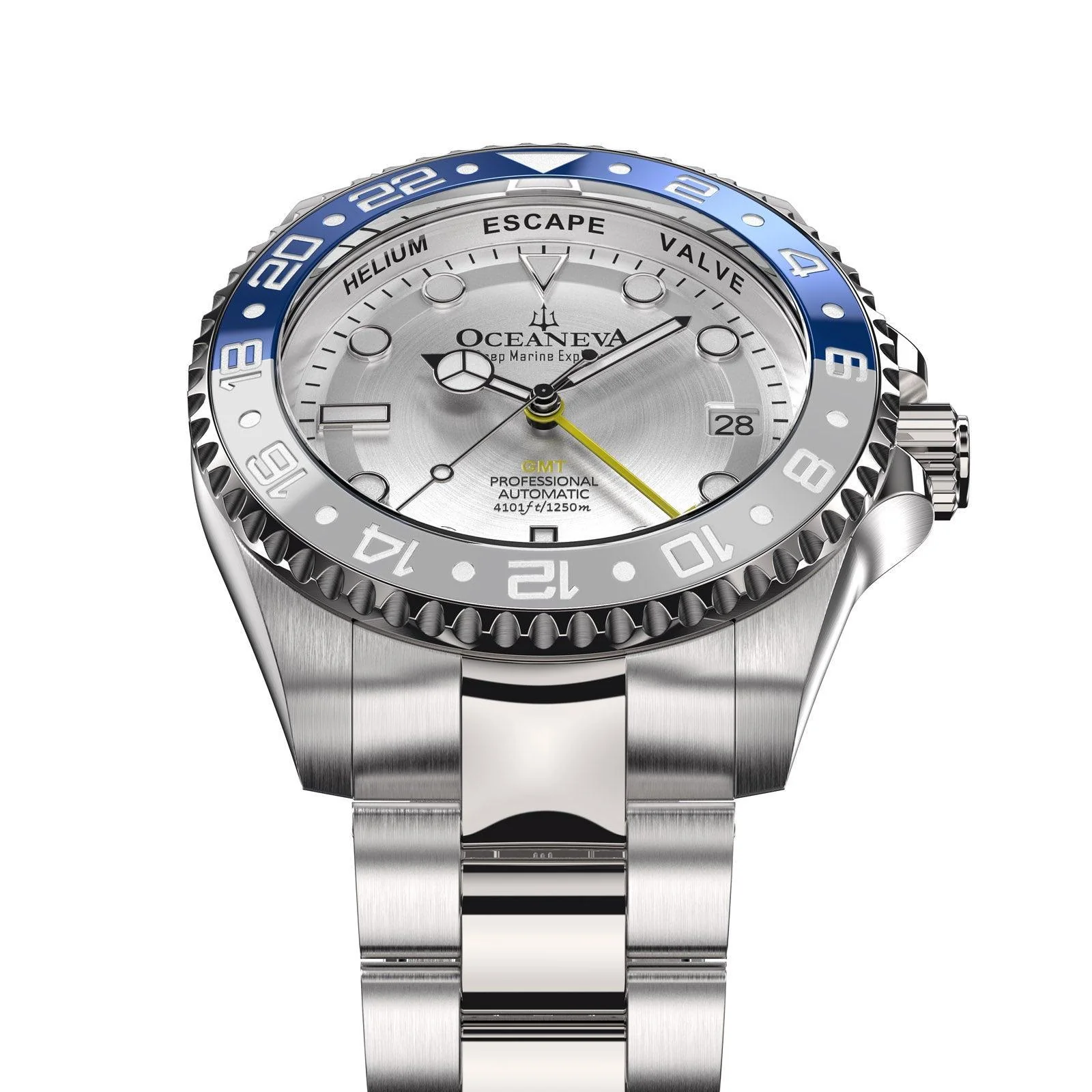 Oceaneva Men's Automatic GMT Watch 1250m Silver Dial Watch thumbnail 2