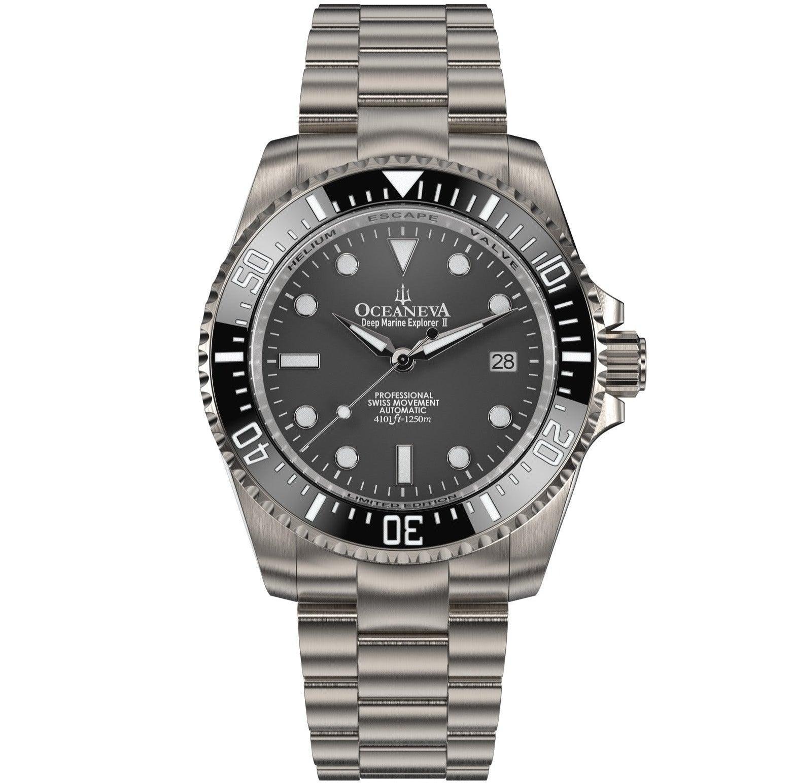 Oceaneva Deep Marine Explorer II Pro Diver Titanium Limited Edition 1250m selected view