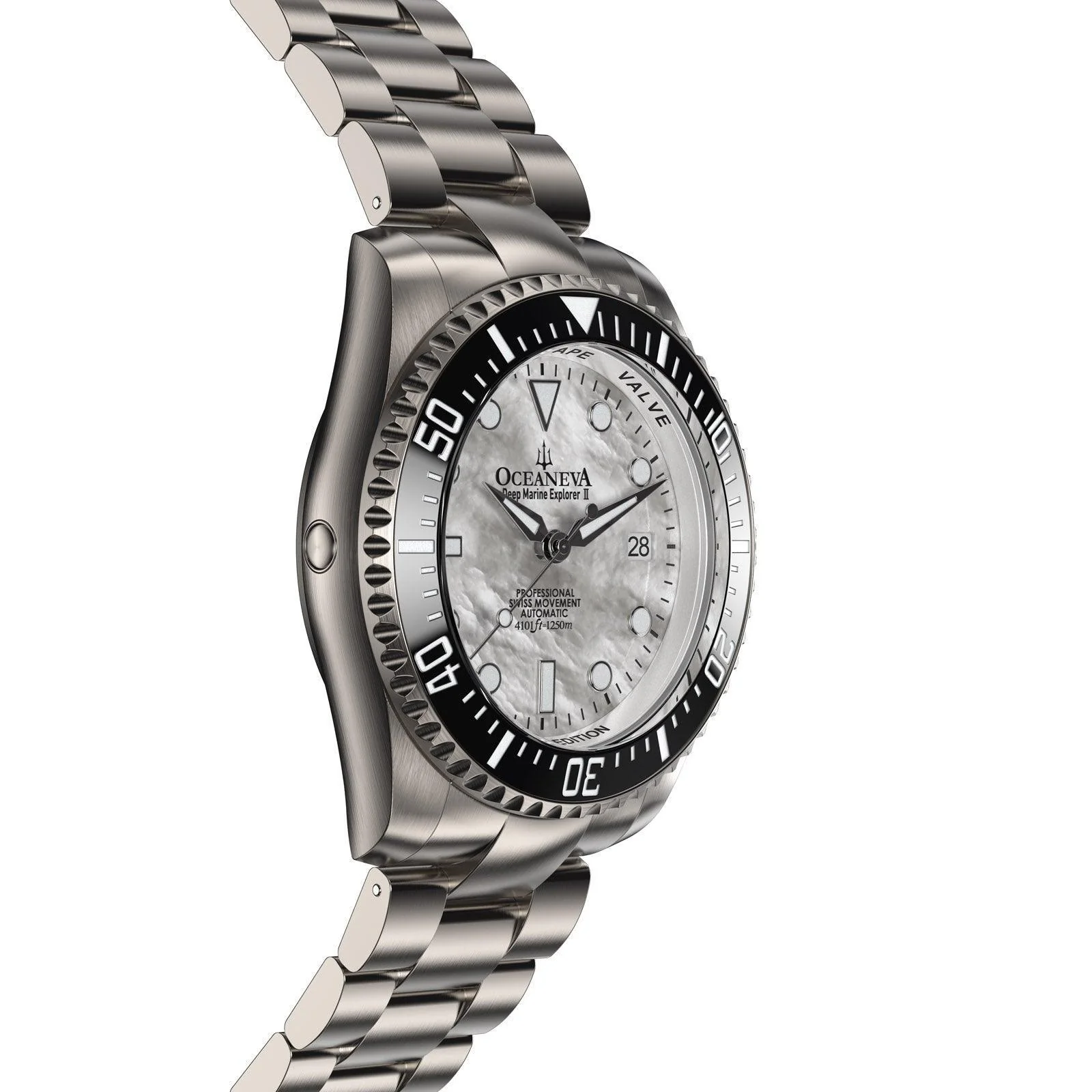 Oceaneva Deep Marine Explorer II Titanium Limited Edition Watch White Dial thumbnail 3