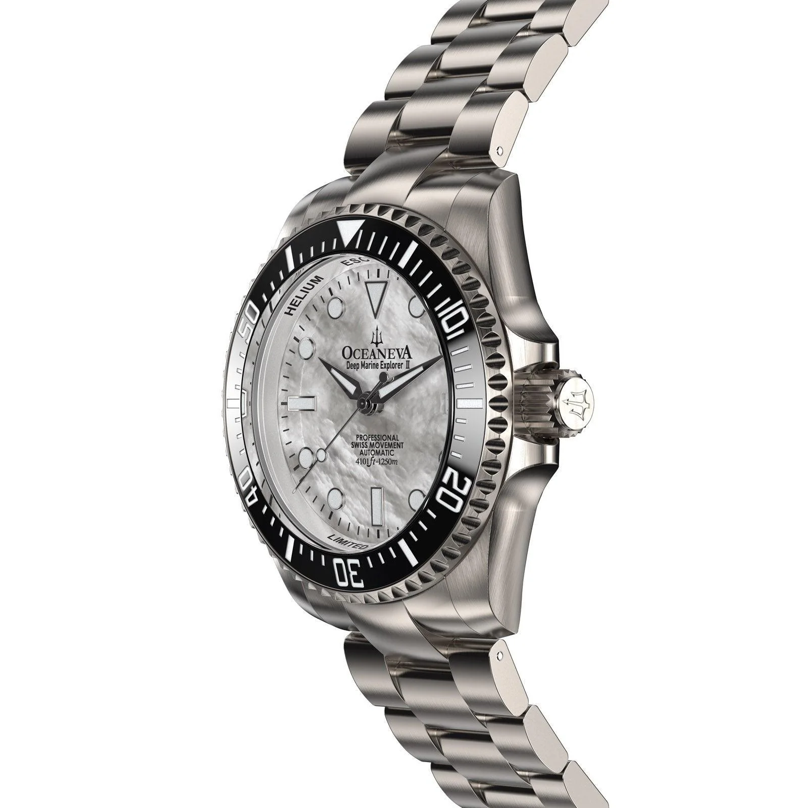 Oceaneva Deep Marine Explorer II Titanium Limited Edition Watch White Dial thumbnail 4