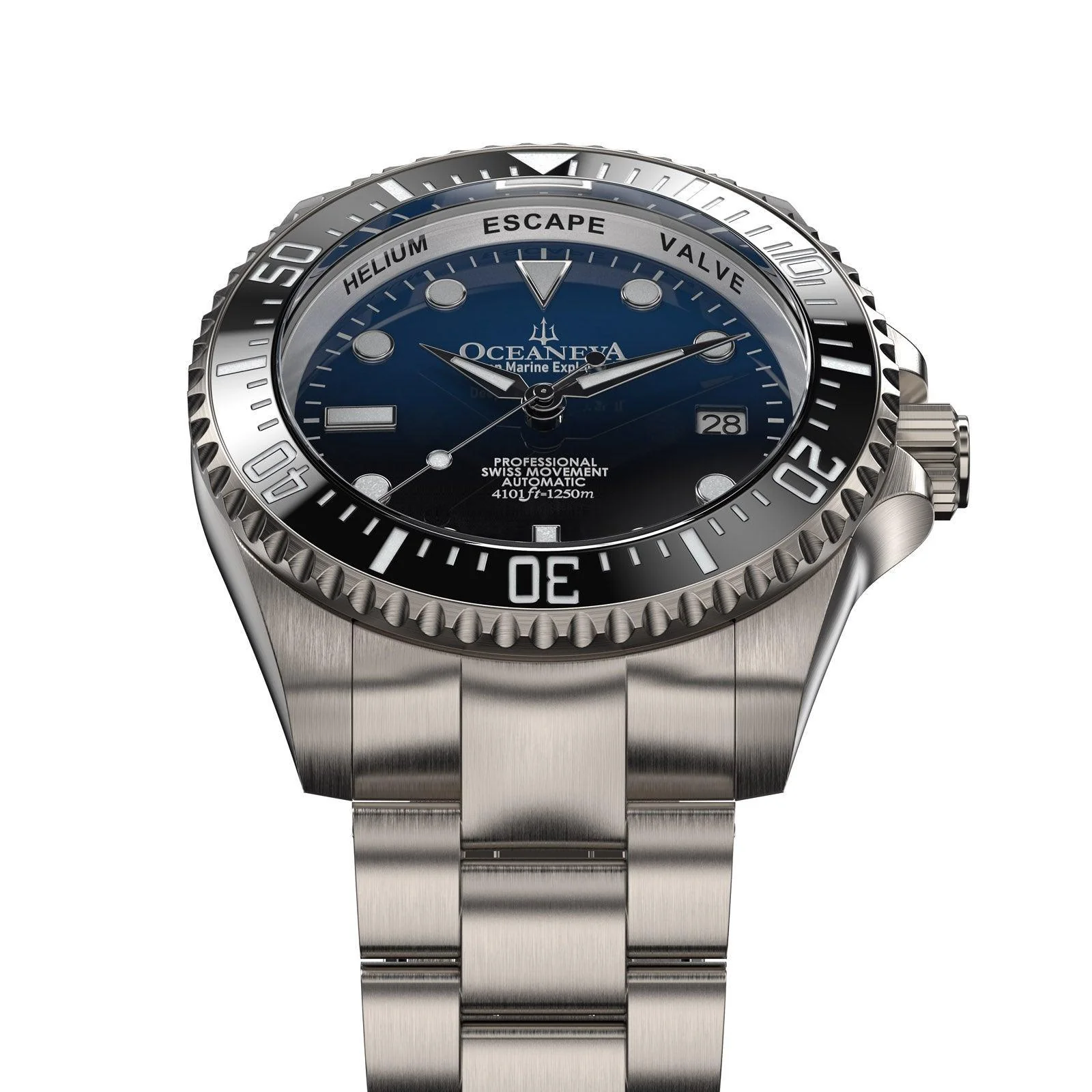 Oceaneva Deep Marine Explorer II1250M Titanium Watch Blue Black thumbnail 2