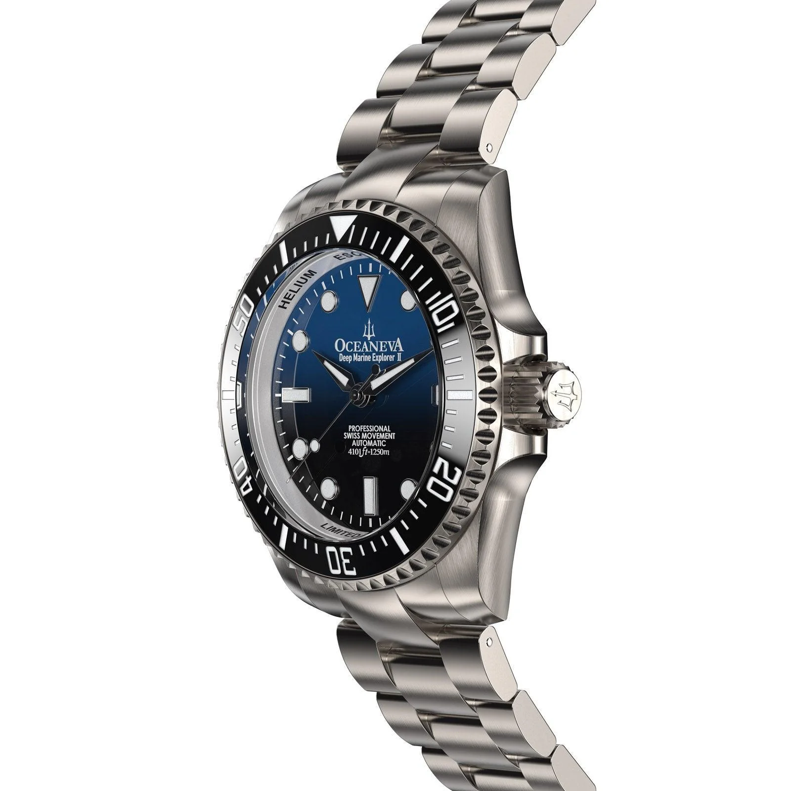 Oceaneva Deep Marine Explorer II1250M Titanium Watch Blue Black thumbnail 4