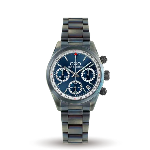 BLUE SPORTY CRONOGRAFO - STAINLESS STEEL