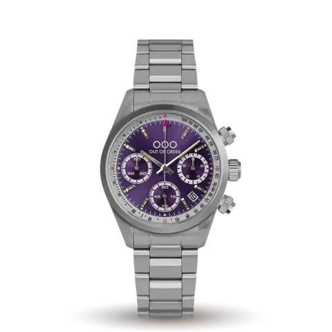 PURPLE SPORTY CRONOGRAFO - STAINLESS STEEL - ULTRA BRUSHED