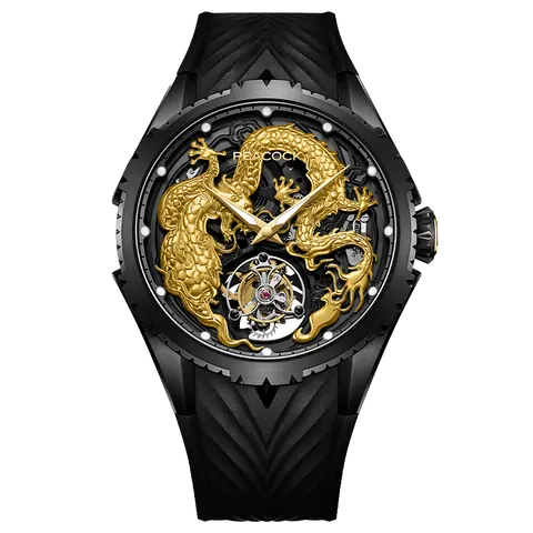 Peacock 24K Gold Year of the Dragon Tourbillon