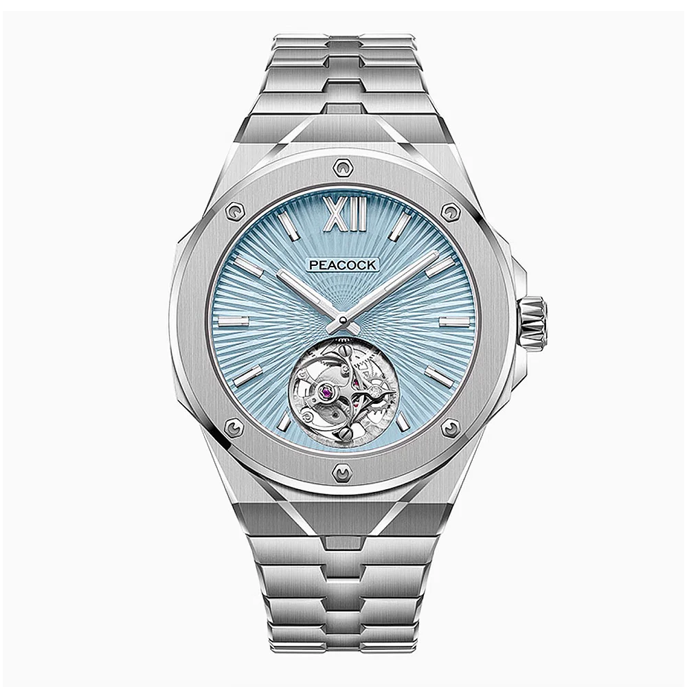 Peacock Plumage Gaze Hand-Made Guilloché Tourbillon Watch thumbnail 3