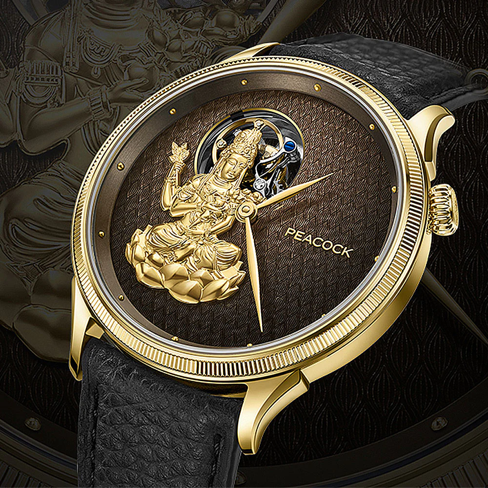 Peacock Peak Maja-chenmo Tourbillon 18K Gold Watch thumbnail 3