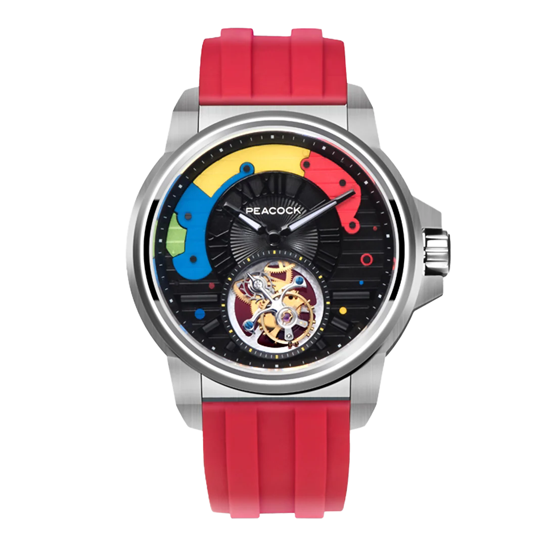 Peacock Time Color Off-center Tourbillon Watch thumbnail 2