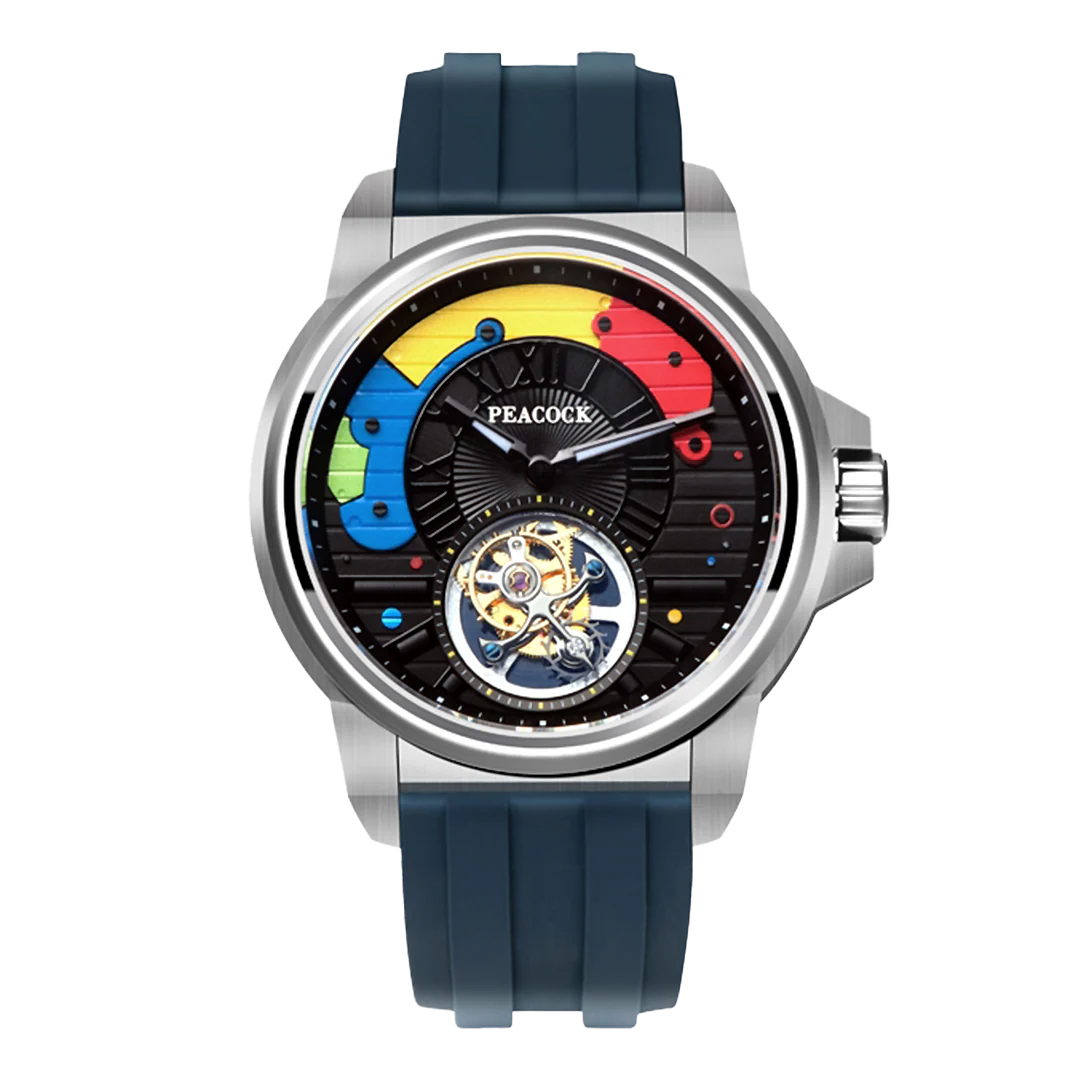 Peacock Time Color Off-center Tourbillon Watch thumbnail 4