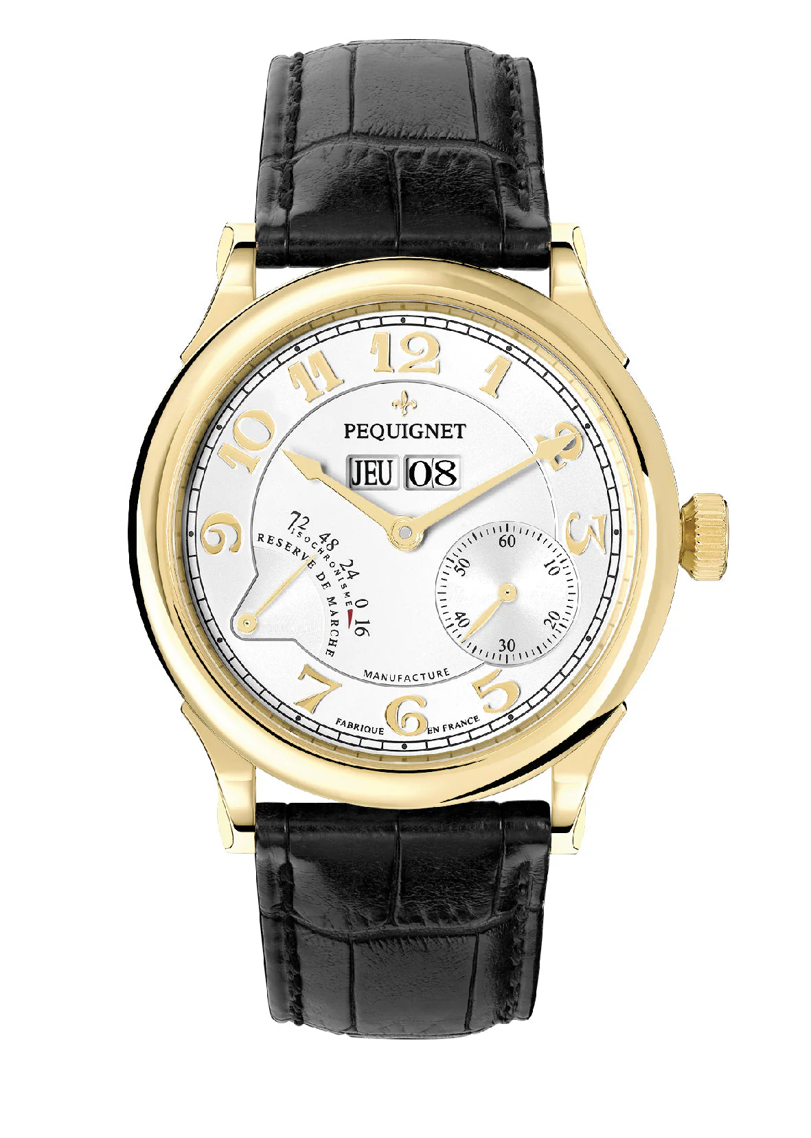 Royale Paris watch — Royale Paris Case Or Jaune Dial Argente Opalin thumbnail 2