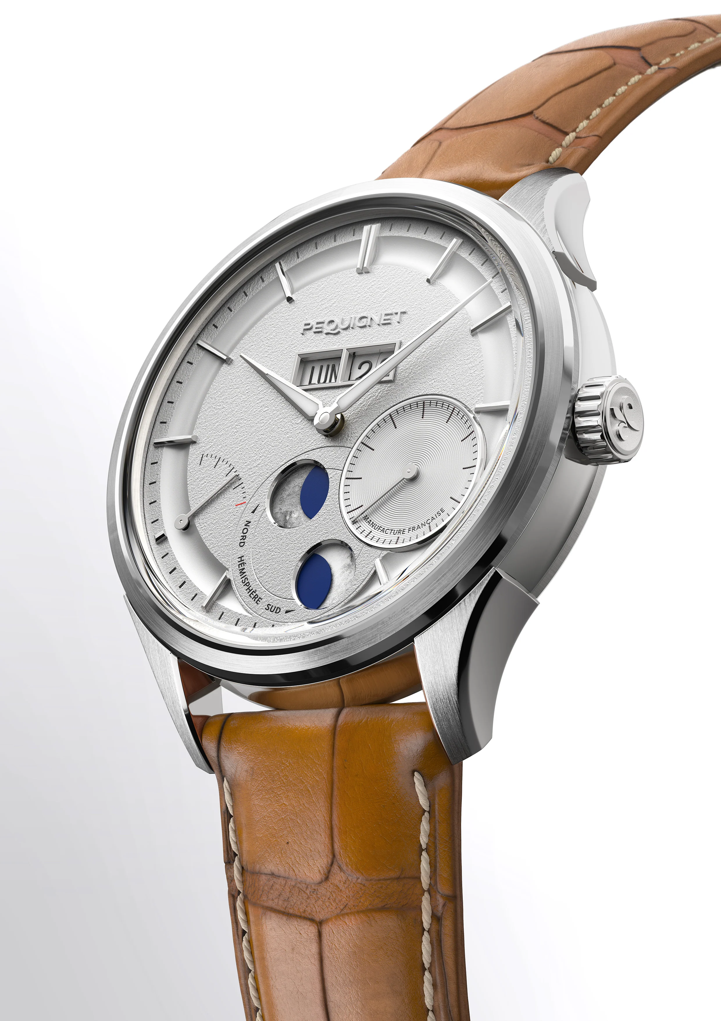 Royale Paris Watch - 39,5 mm — Royale Paris Dial Blanc Opalin Grande Date Et Lune thumbnail 2