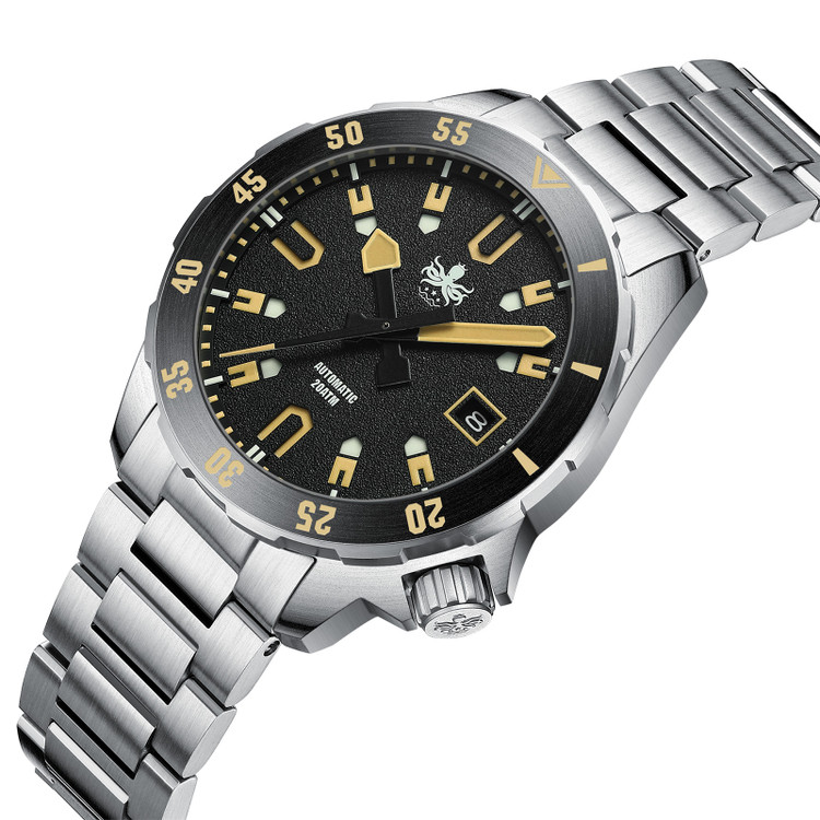 PHOIBOS APOLLO 200M Automatic Diver Watch PY056C Black thumbnail 2