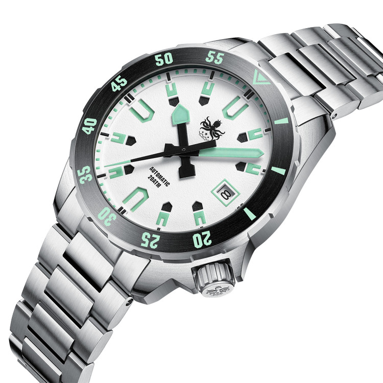PHOIBOS APOLLO 200M Automatic Diver Watch PY056E White thumbnail 2