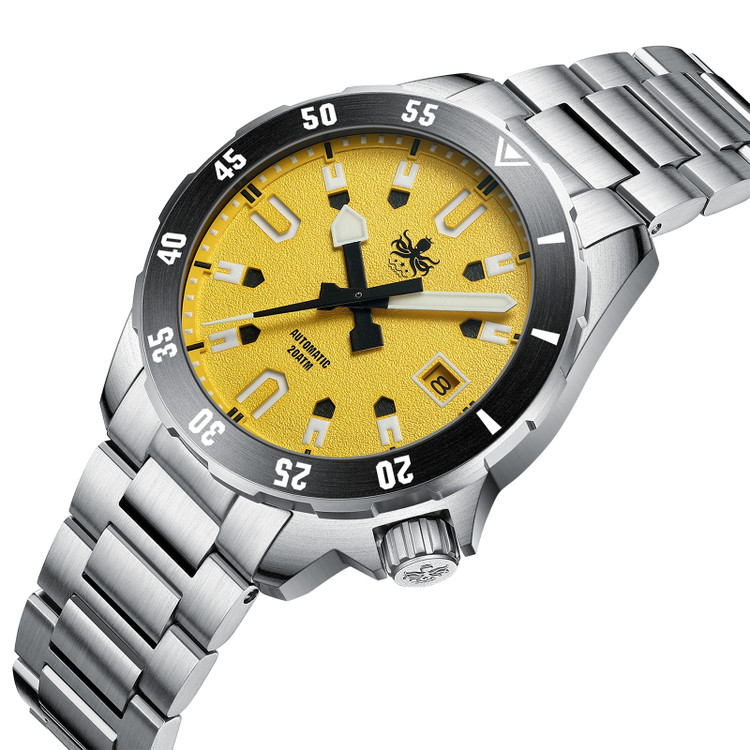 PHOIBOS APOLLO 200M Automatic Diver Watch PY056F Yellow thumbnail 2