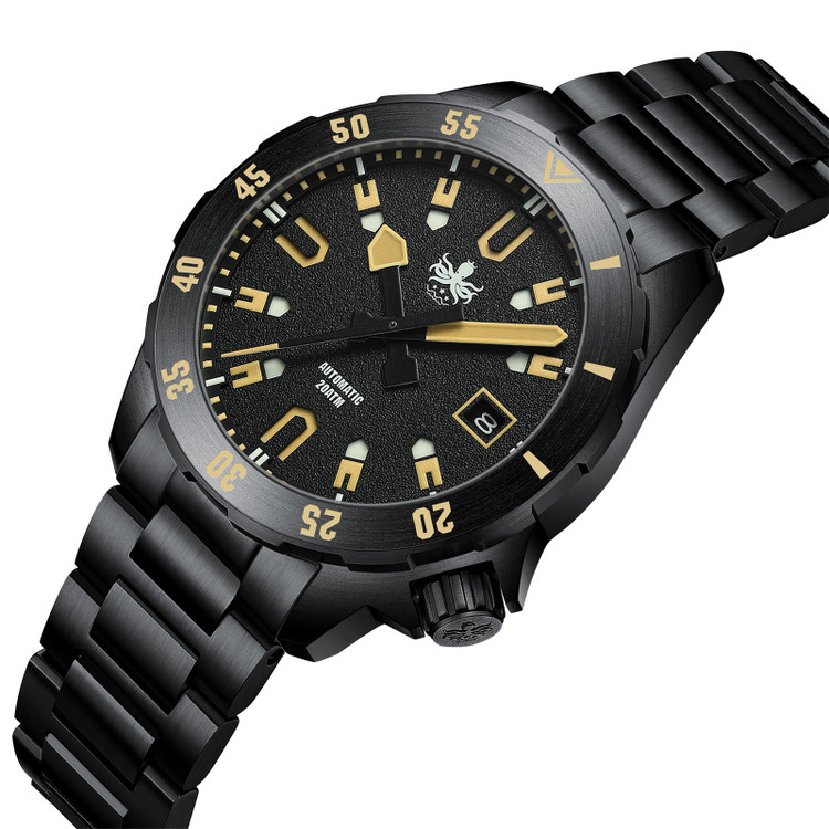 PHOIBOS APOLLO DLC 200M Automatic Diver Watch PY056CX Black thumbnail 2