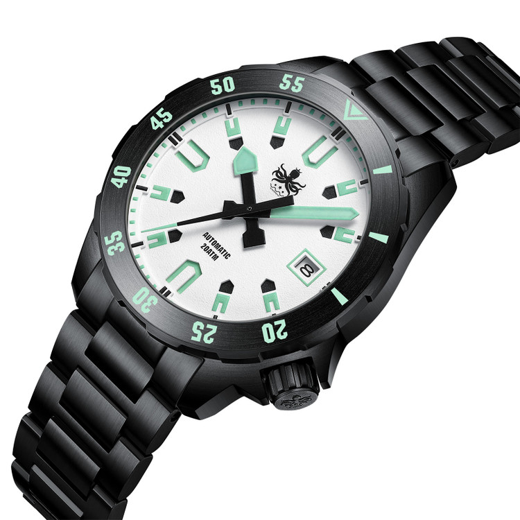 PHOIBOS APOLLO DLC 200M Automatic Diver Watch PY056EX White thumbnail 2