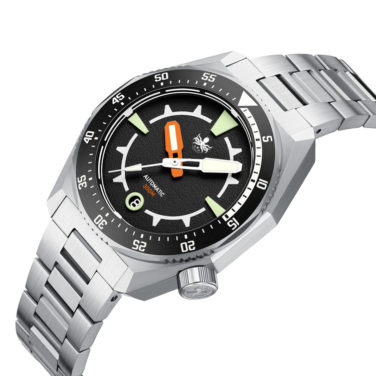 PHOIBOS Depth Hunter 300M Automatic Diver Watch PY060C Black thumbnail 2