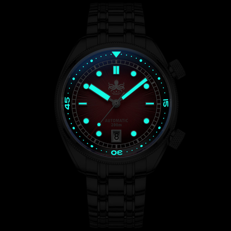 PHOIBOS EAGLE RAY 200M Automatic Compressor Dive Watch PY039F Sunray Orange thumbnail 4