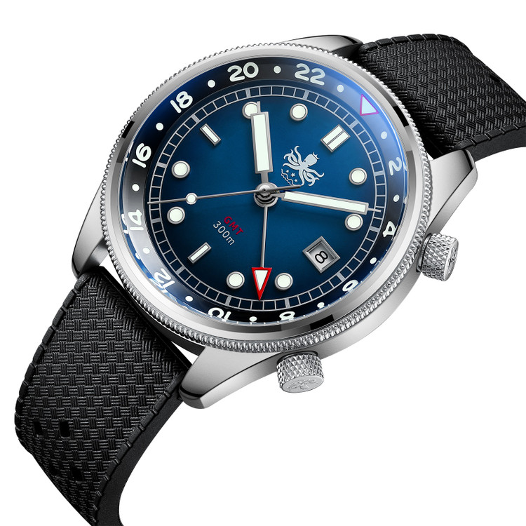 PHOIBOS EAGLE RAY GMT PX023B 300M Dive Watch Blue thumbnail 2