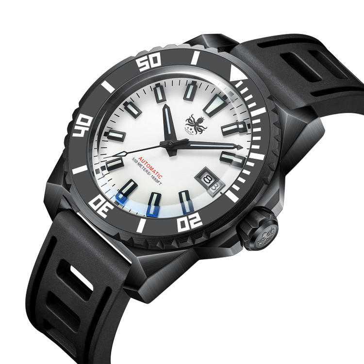 PHOIBOS LEVIATHAN PY032E DLC 500M Automatic Diver Watch White thumbnail 2