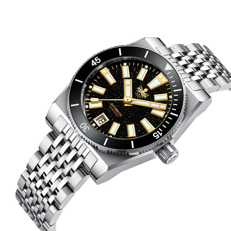 PHOIBOS Narwhal 200M Automatic Diver Watch PY061C Black Aventurine thumbnail 2