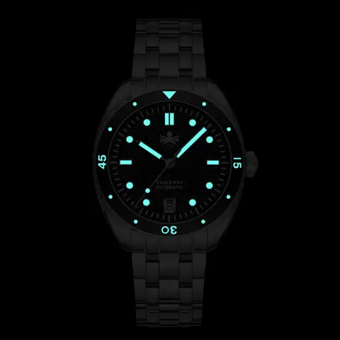 PHOIBOS EAGLE RAY 200M Automatic Diver Watch PY065HD Charoite Date