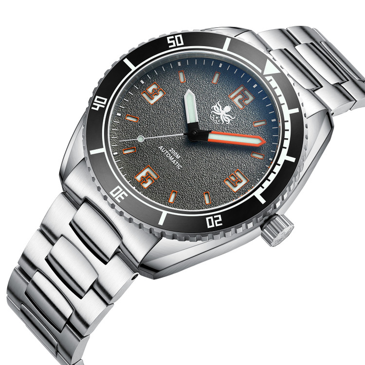 PHOIBOS REEF MASTER 200M Automatic Diver Watch PY047D Fossil Gray thumbnail 2