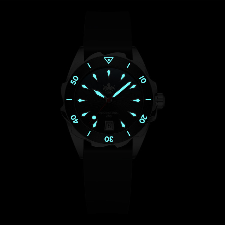 PHOIBOS SEA NYMPH 300M Quartz Lady Diver Watch PX021B Blue thumbnail 4