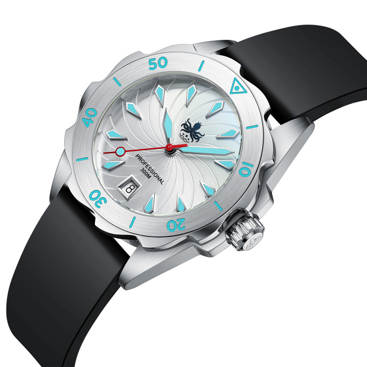 PHOIBOS SEA NYMPH 300M Quartz Lady Diver Watch PX021F White thumbnail 2