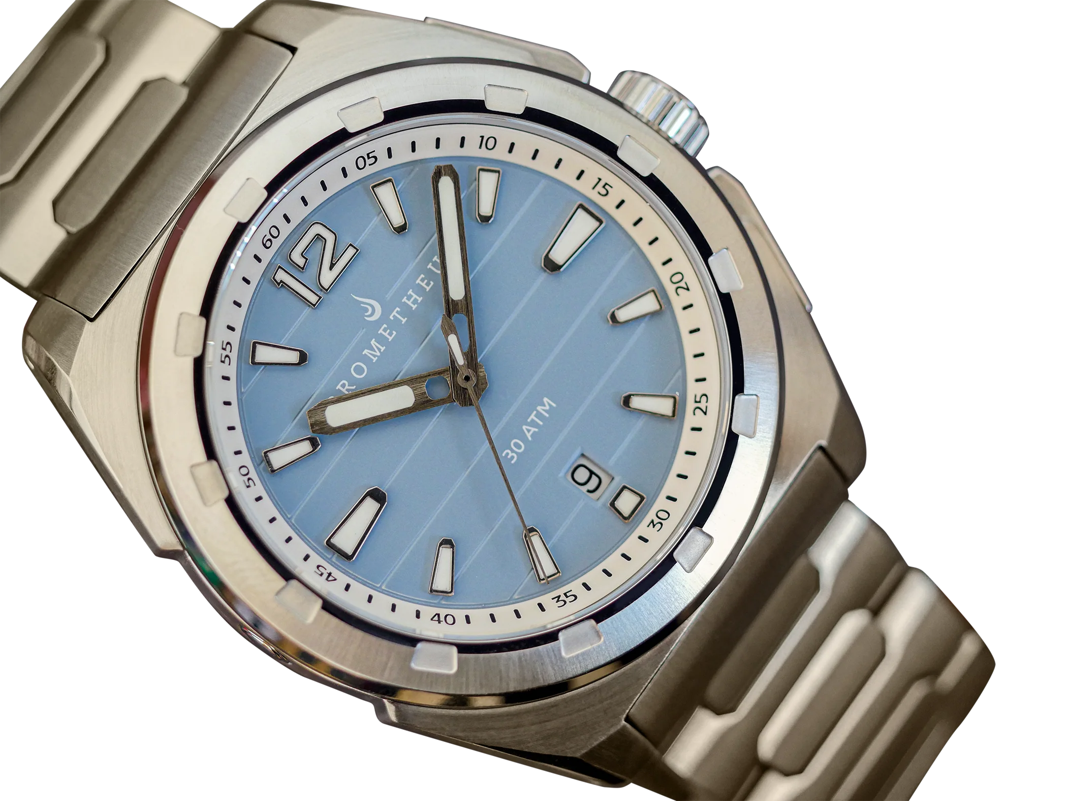 Prometheus Jamanta Pastel Blue Dial Date Miyota 9015 thumbnail 3