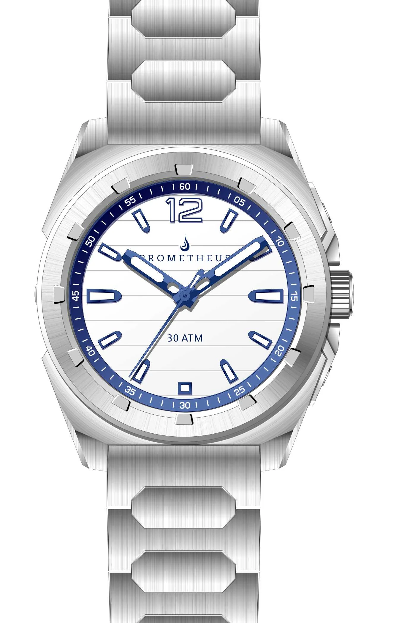 Prometheus Jamanta White Dial No Date Miyota 9039 thumbnail 3