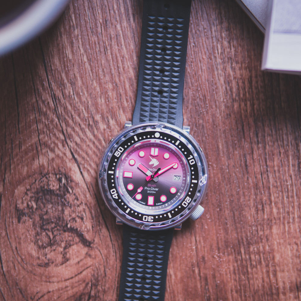 Proxima UD1682 NH35 Tuna Diver Automatic Wristwatch MarineMaster Sapphire insert Blush dial thumbnail 4