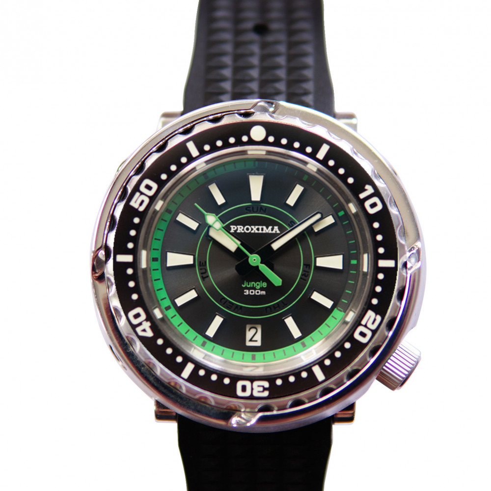 Proxima PX1682 NH36 Tuna Diver Automatic Wristwatch MarineMaster Sapphire insert Jungle dial selected view